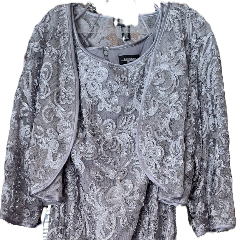 Silver Formal Jacket Dress NWT